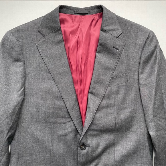 Spier & Mackay Contemporary Fit 100% Wool Fully Lined Blazer Sport Coat Gray 40L - Picture 4 of 12